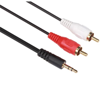 Cabo Áudio Jack Stereo Macho para 2x RCA Macho 1,2m